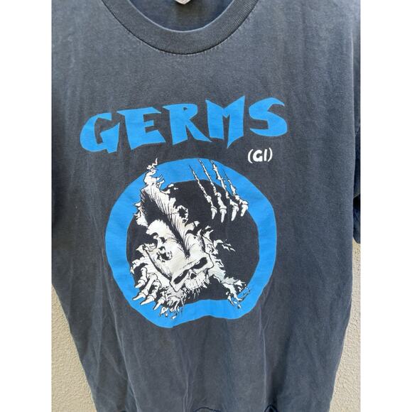 Vintage Germs GI Album Band T Shirt Size Large Black - Picture 3 of 11